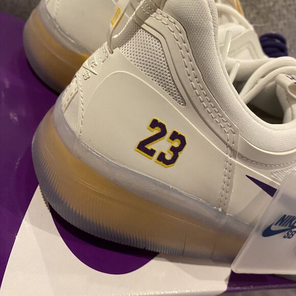 Nike SB Nyjah Free 2 Shoes NBA Los Angeles Lakers DA3439-100 Size 9.5 main image 8